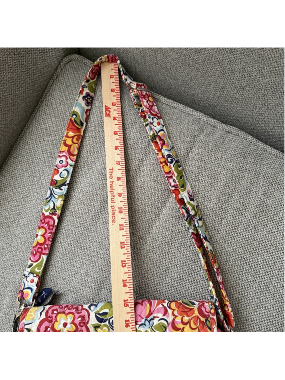 Vera Bradley Hope Garden Floral Quilted Cotton Crossbody Messenger Bag - Picture 6 of 6